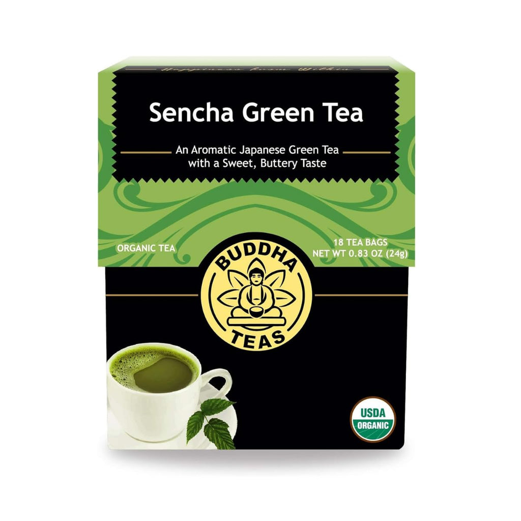 - Organic Sencha Green Tea - for Health & Wellbeing - Japanese Green Tea - with Antioxidants & Minerals - Clean Ingredients - Caffeinated - OU Kosher & Non-Gmo - 18 Tea Bags (Pack of 1)