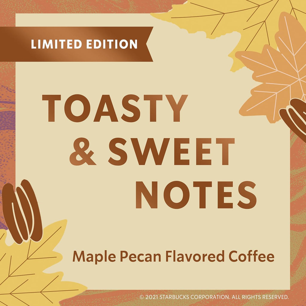 Starbucks Flavored Ground Coffee —Varitey Pack — Fall Limited Edition — 3 Bags Total