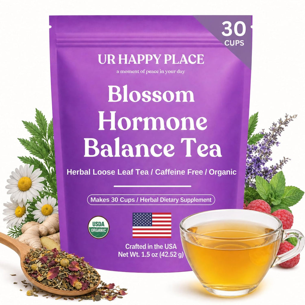 Hormone Balance Tea for Women, Organic Red Raspberry Leaf, Caffeine Free | Hormone Balance Support – Chaste Tree Berry, Chamomile, Nettle, Peppermint & Ginger Loose Leaf Tea, USDA Certified, USA Made.