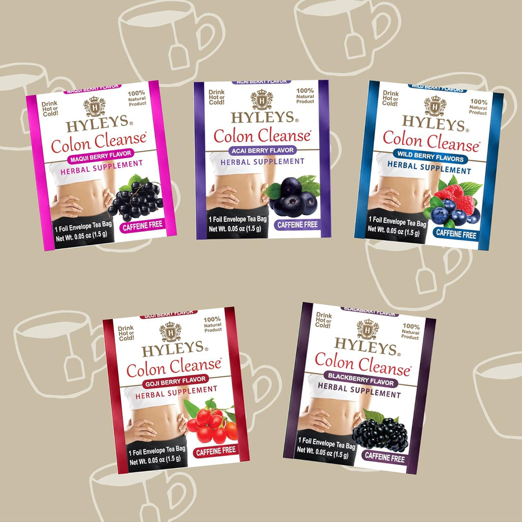 Colon Cleanse Tea, Assorted, 42 Individually Wrapped Herbal Tea Bags | Herbal Detox Tea with Senna, Fennel & Ginger, Supports Digestion, Regularity & Gut Reset, Caffeine Free, Gluten Free
