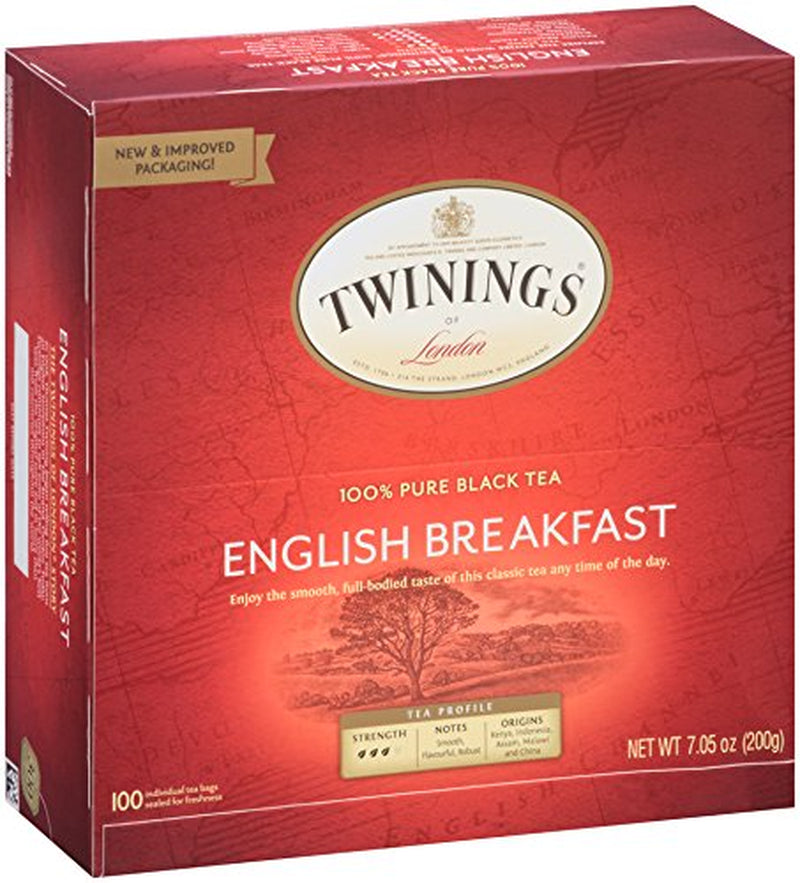English Breakfast Tea K-Cup Pods, 24 Count (Pack of 1) + English Breakfast Tea Bags, 100 Count (Pack of 1)