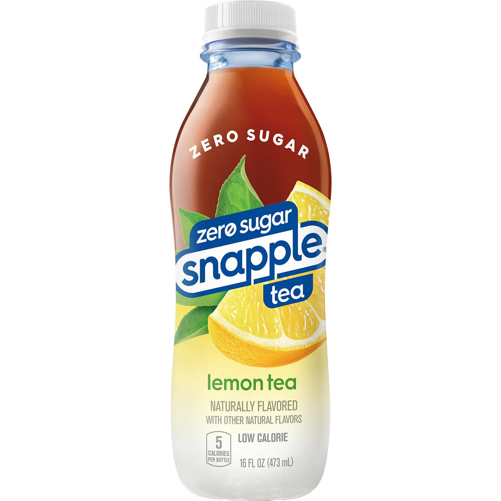 Snapple Zero Sugar Lemon Tea 16Oz Pack of 12 Low Calorie Refreshing Drink