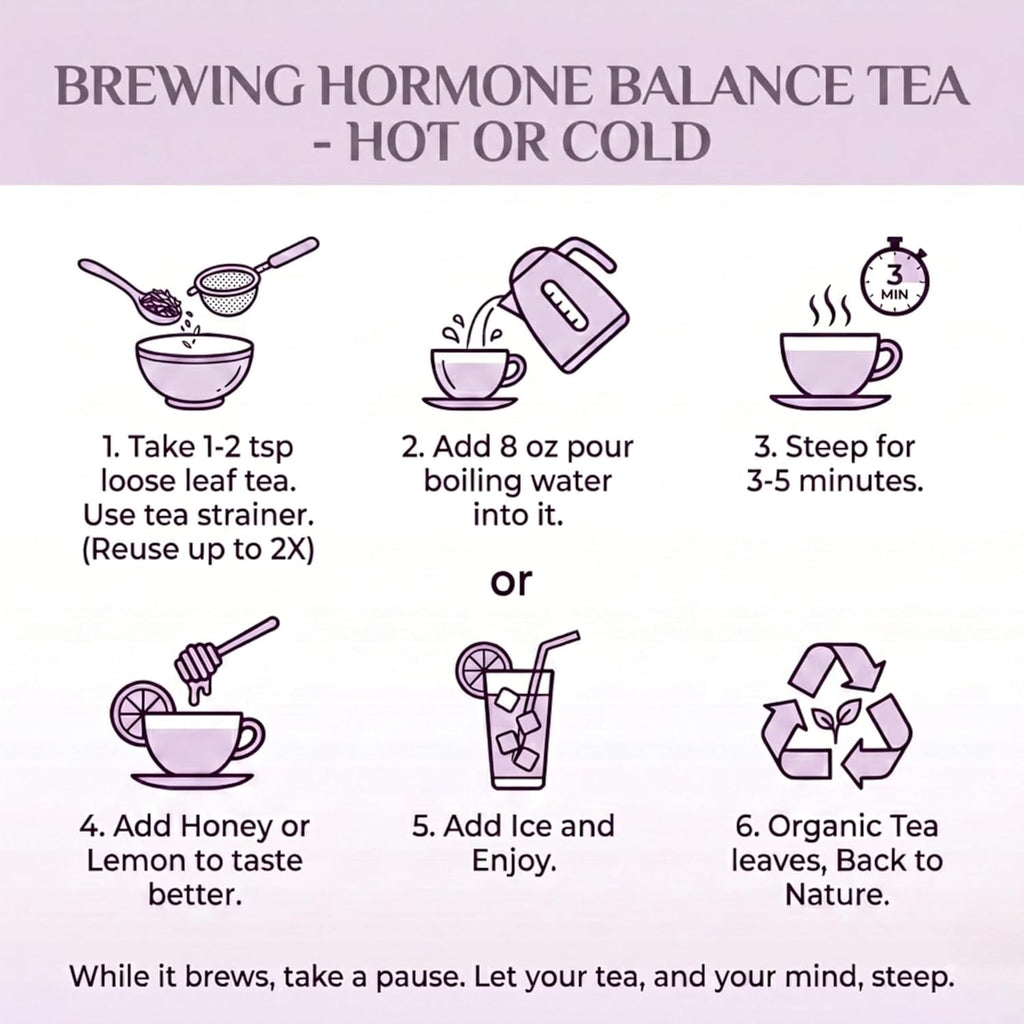 Hormone Balance Tea for Women, Organic Red Raspberry Leaf, Caffeine Free | Hormone Balance Support – Chaste Tree Berry, Chamomile, Nettle, Peppermint & Ginger Loose Leaf Tea, USDA Certified, USA Made.