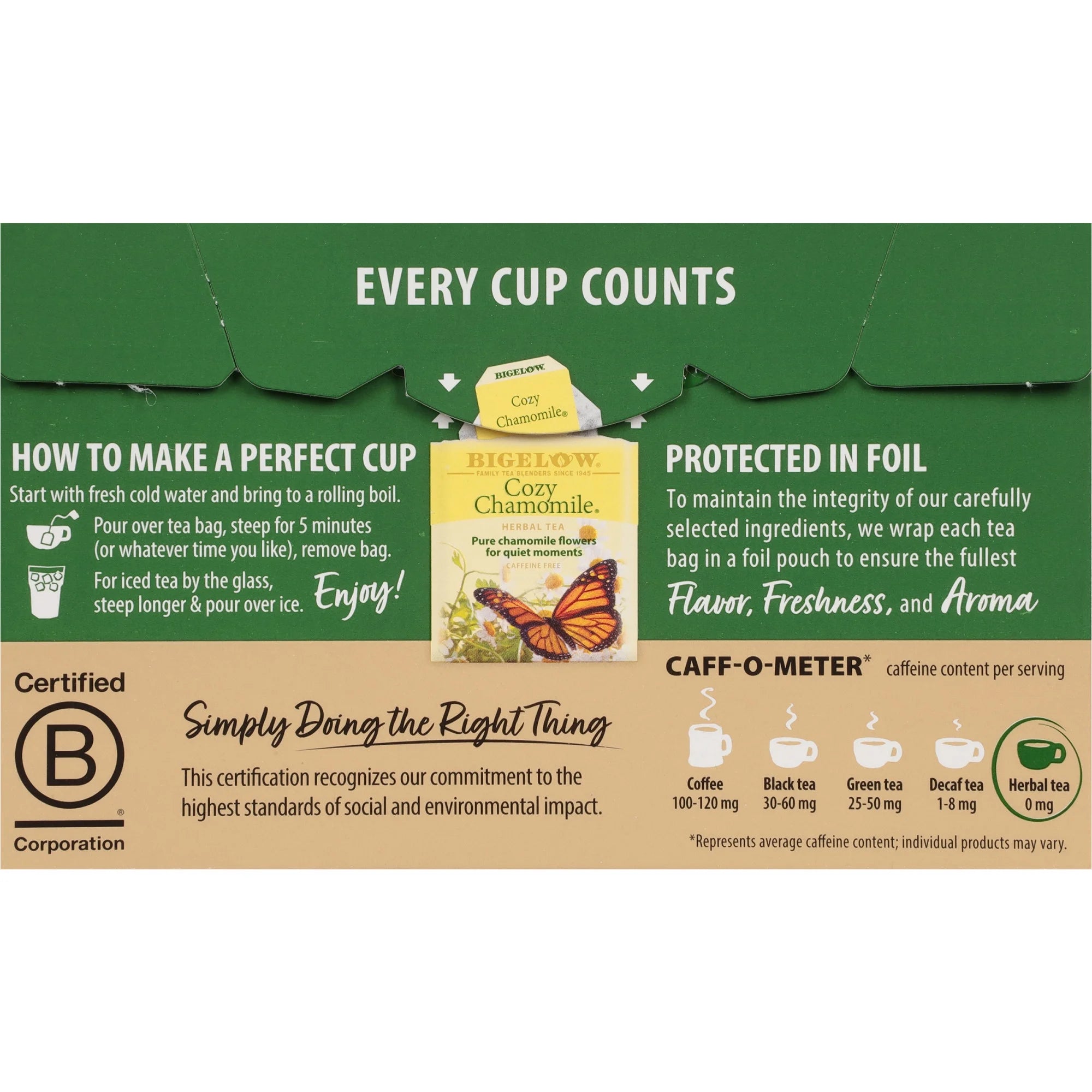 Bigelow, Assorted Herbal Caffeine Free Tea Bags, 18 Count