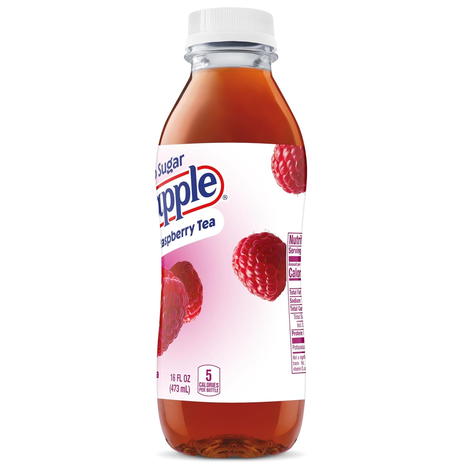 Zero Sugar Raspberry Tea, 16 Fl Oz Recycled Plastic Bottle, Pack of 12