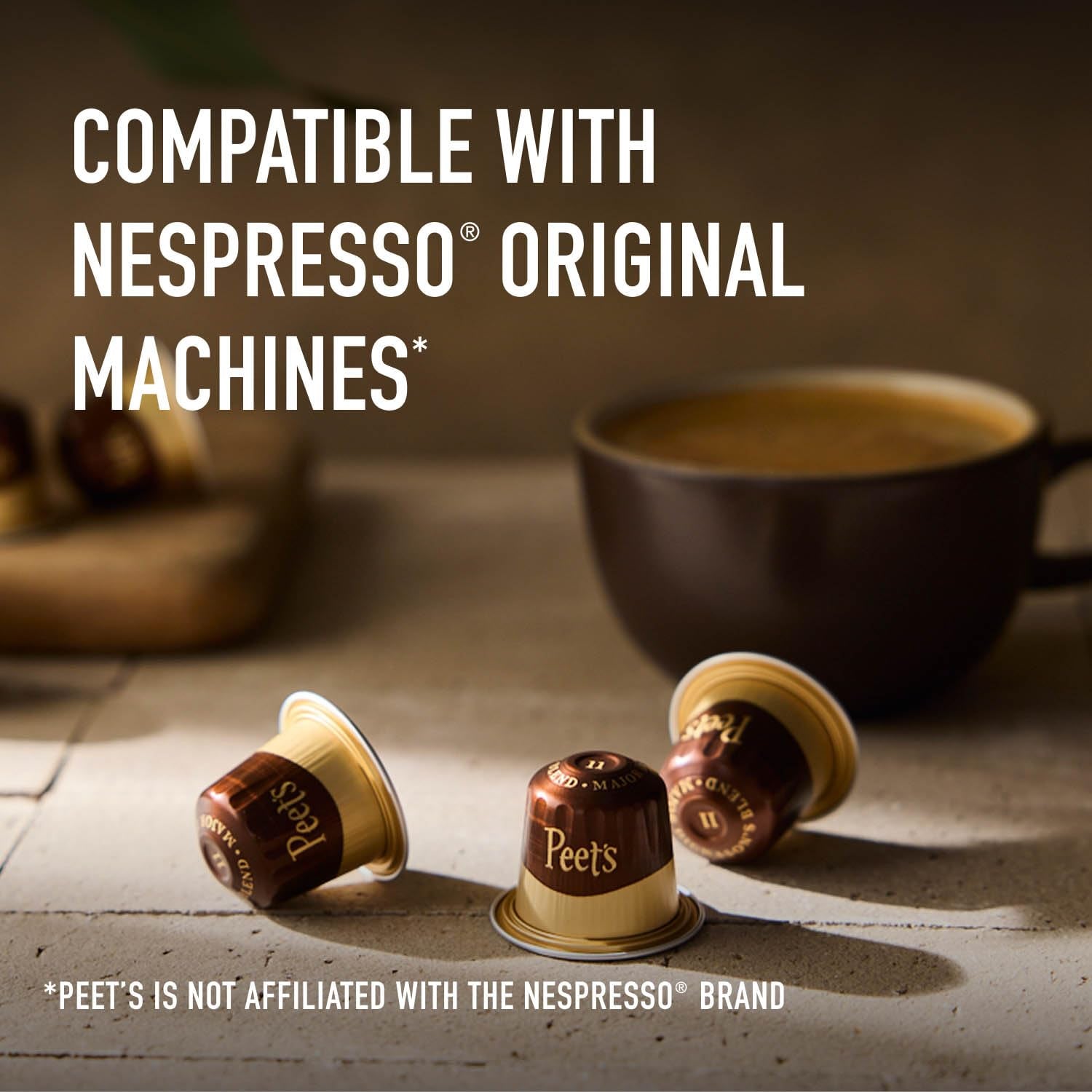 Peet'S Coffee, Dark and Medium Roast Signature Blend Espresso Capsules, Compatible with Nespresso Original Machines, 100% Arabica Coffee - Variety Pack 40 Count (4 Boxes of 10 Espresso Capsules)
