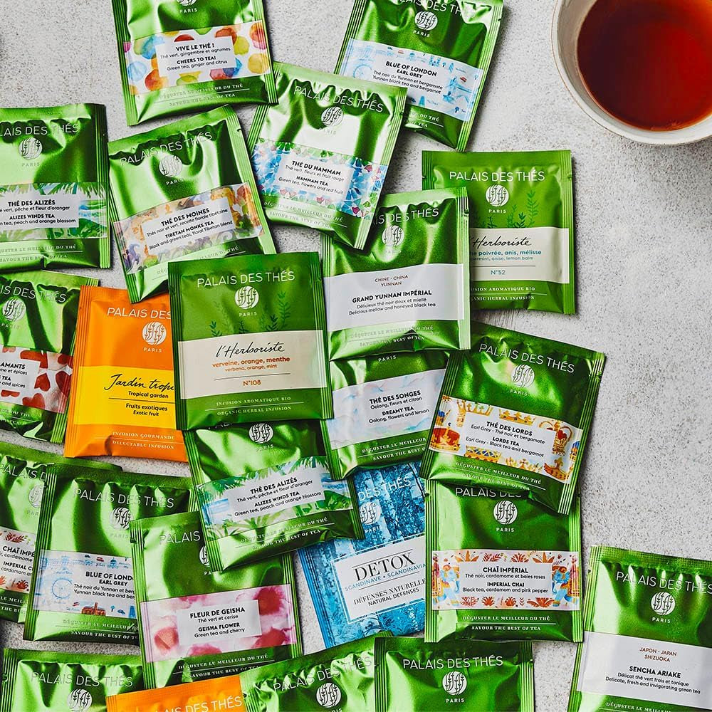 - Tea Advent Calendar - Holiday Collection | 24 Premium French Delightful Tea Bags | Black, Green, Single Estate, Herbal & Rooibos Teas.