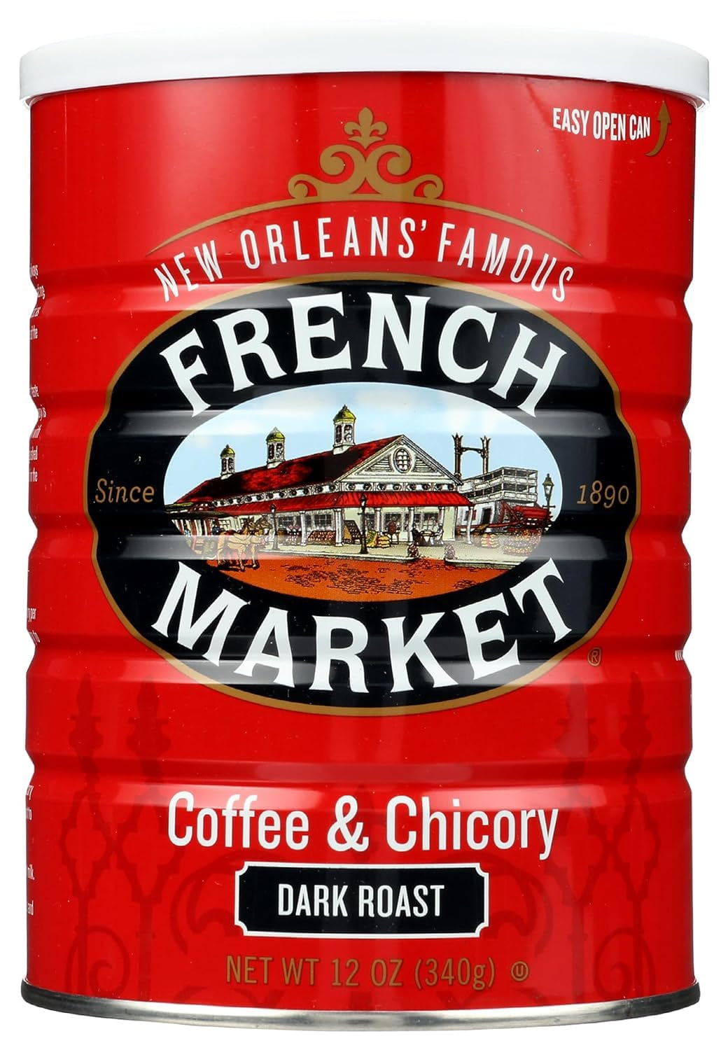 Coffee & Chicory Dark Roast Ground Coffee, 12Oz Can (Pack of 6)