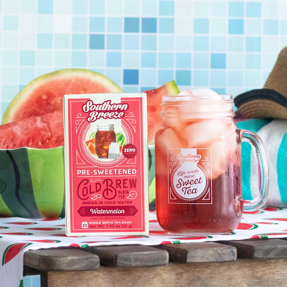 Cold Brew Sweet Tea Variety Pack Iced Tea with Black Tea and Zero Carbs Zero Sugar, 20 Individually Wrapped Tea Bags, Pack of 8