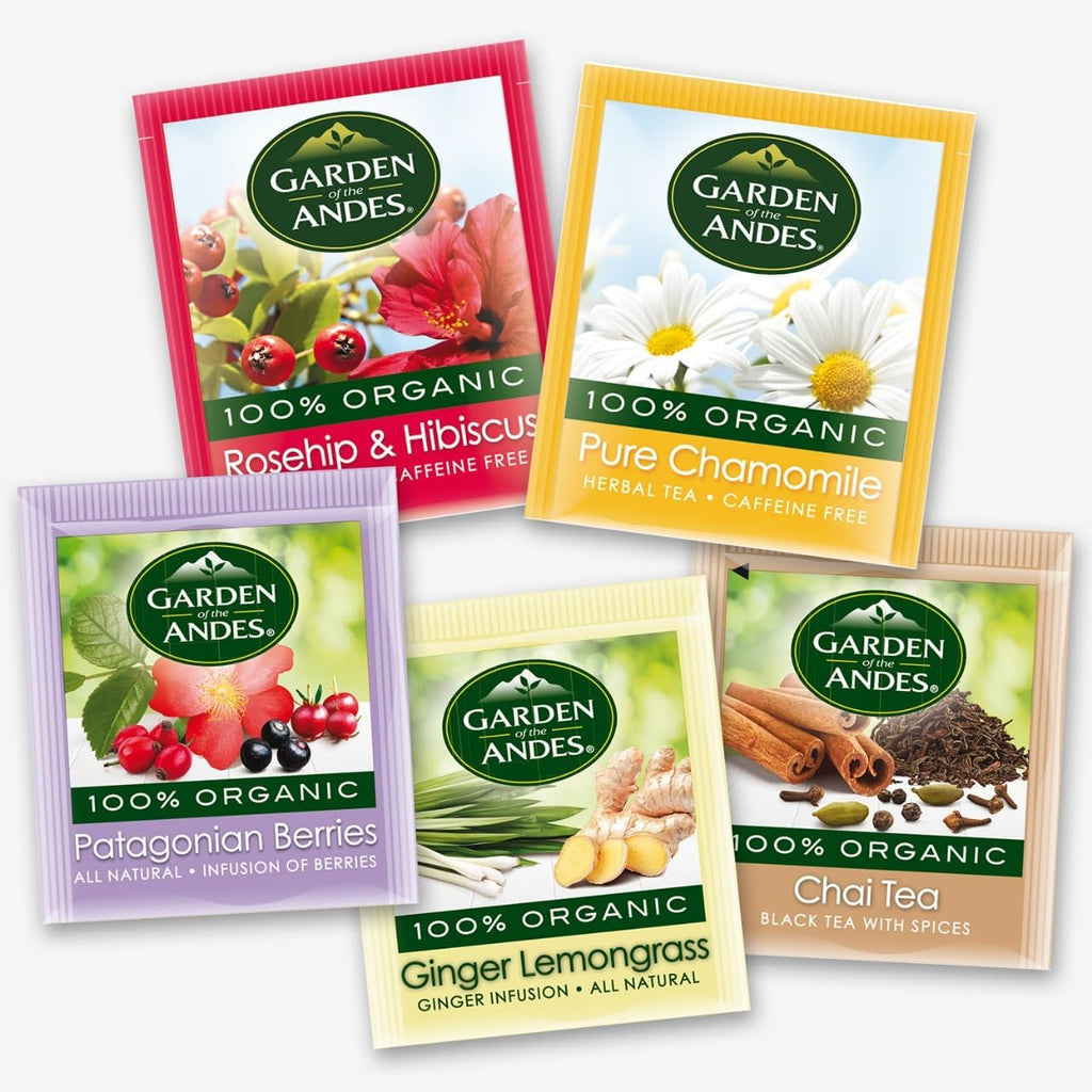 Assorted Herbal Teas – USDA Organic, Kosher – 6 Boxes X 20 Bags