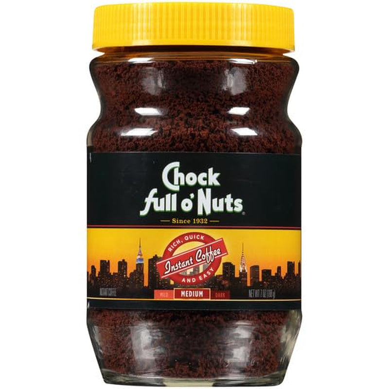 Chock Full O'Nuts Coffee Variety Pack - Heavenly Original Ground Coffee - Medium Roast (30.5 Oz Can) & Regular Instant Coffee (7Oz)