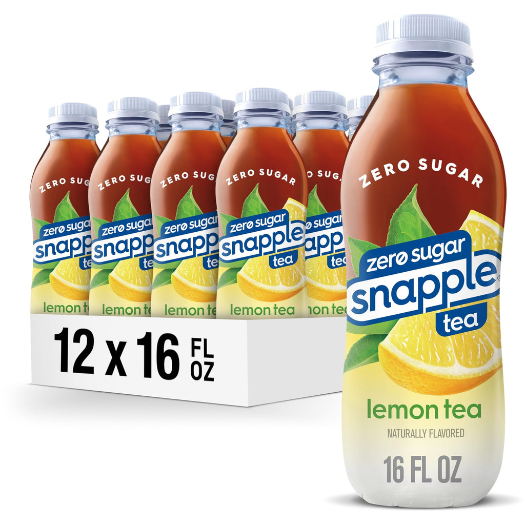 Snapple Zero Sugar Lemon Tea 16Oz Pack of 12 Low Calorie Refreshing Drink