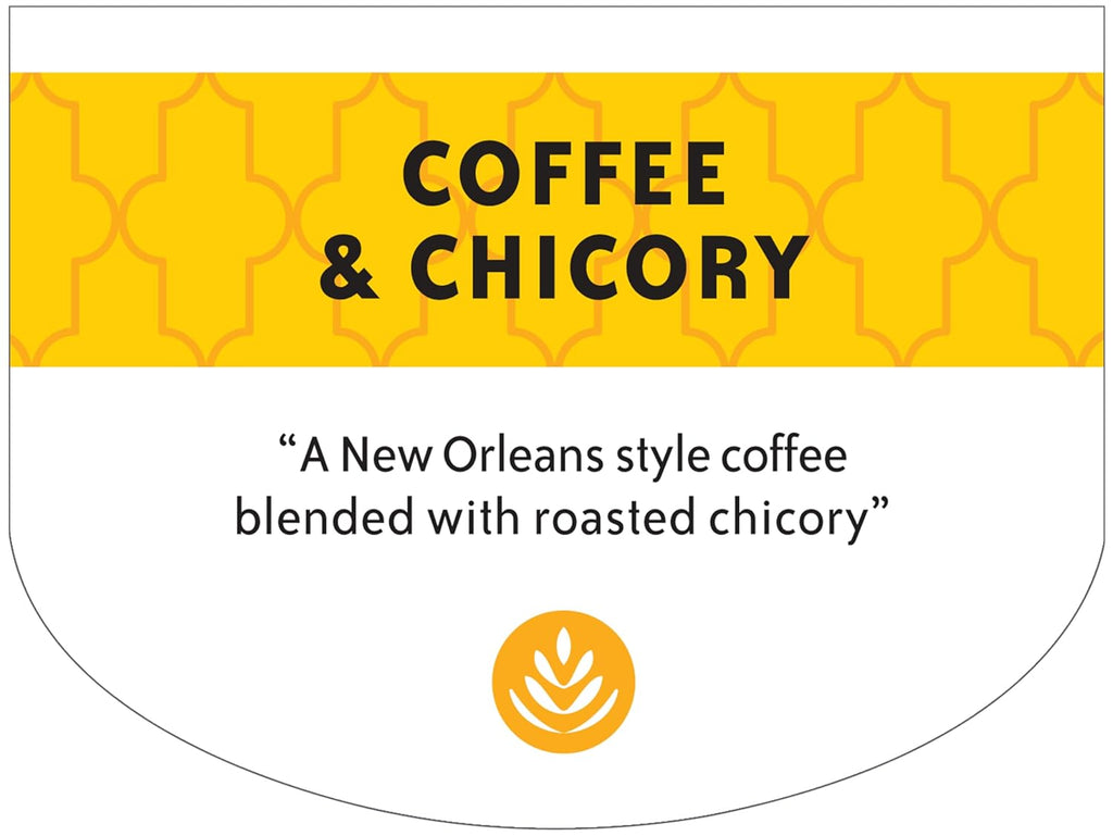 Coffee and Chicory Blend 16 Ounce, Medium Dark Roast Ground Coffee, Vacuum Packed 16 Ounce Bag (Pack of 1)