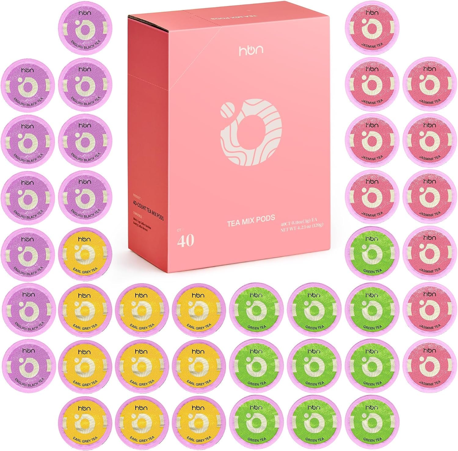 3-In-1 for Nespresso Capsule & K-Cup Pods & Ground Coffee Multi Coffee Maker + Tea 40-Count Sampler Variety Pack