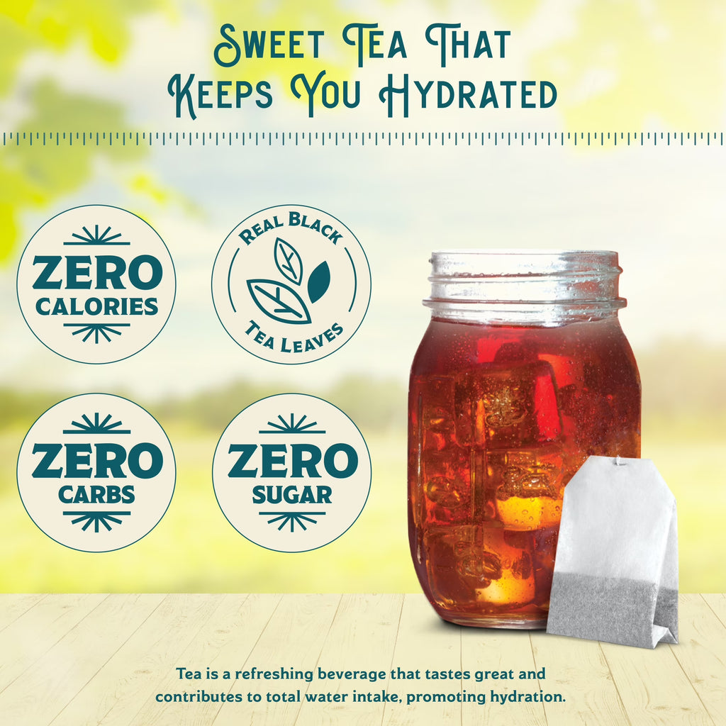 Cold Brew Sweet Tea Variety Pack Iced Tea with Black Tea and Zero Carbs Zero Sugar, 20 Individually Wrapped Tea Bags, Pack of 8