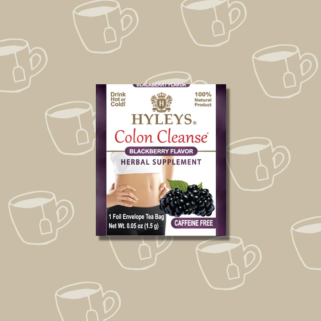 Colon Cleanse Tea, Blackberry Flavor, Caffeine Free, 25 Tea Bags | Senna Leaf, Fennel, Ginger & Natural Blackberry, No Added Sugar, Gluten Free & Vegan, Naturally Caffeine Free
