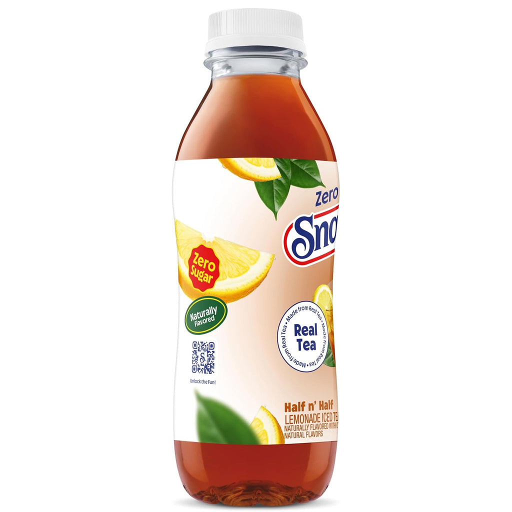 Zero Sugar Half 'N Half Tea, 16 Fl Oz Recycled Plastic Bottle, Pack of 12