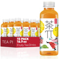 Tea PI Lemon Black Iced Fruit Tea, 16.9 Fl Oz (15 Pack) | Real Brewed Black Tea with Lemon Juice.