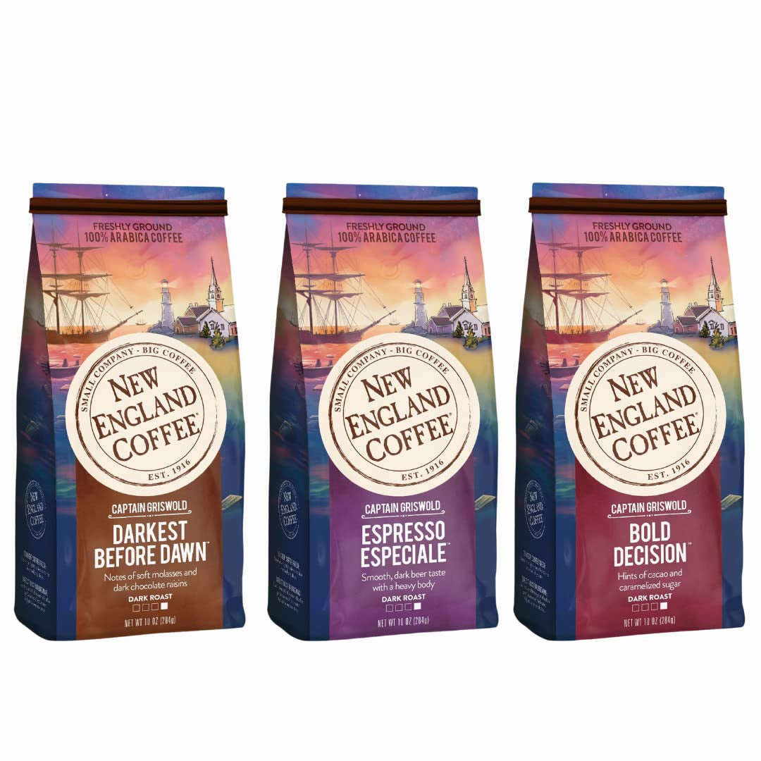 Dark Roast Ground Coffee Variety Pack - 10Oz Bag (Pack of 3)