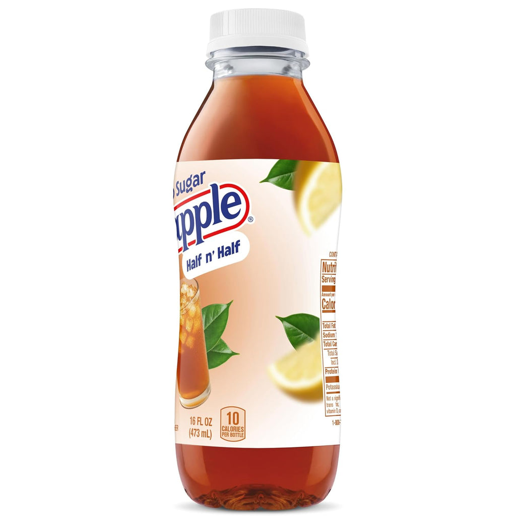 Zero Sugar Half 'N Half Tea, 16 Fl Oz Recycled Plastic Bottle, Pack of 12