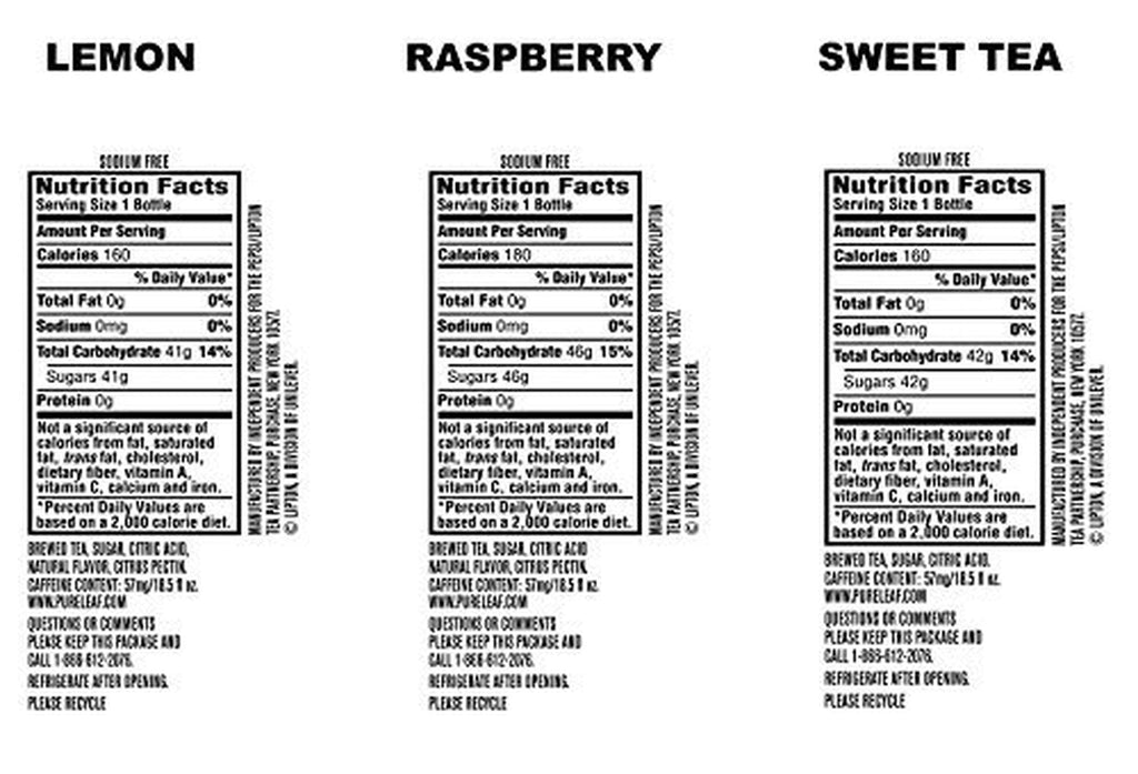 Pure Leaf Iced Tea Variety Pack 12 Bottles 18.5 Fl Oz Sweet Raspberry Lemon