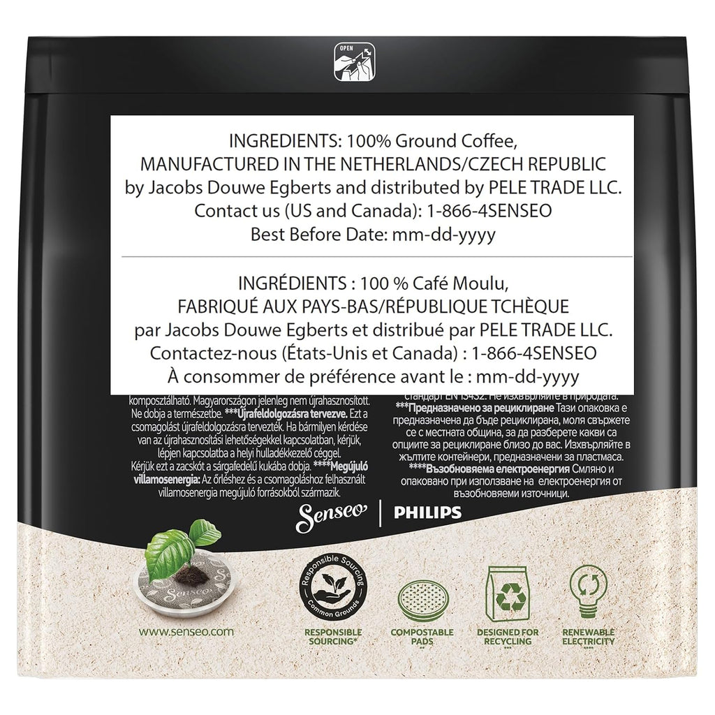 Espresso - (Packs Of) - Rich & Bold Espresso Flavor - Sing Coffee Pods - 80 Count - Single-Serve Coffee Pads with Rich Crema - Compatible with  and Pelecom Machines