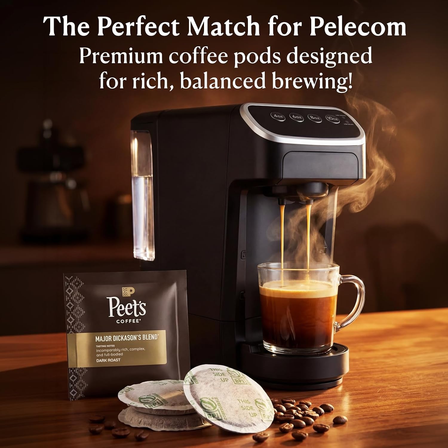 Peet’S Major Dickason’S Coffee Pods – 48 Count (3 Packs of 16) – Dark Roast with Bold, Rich Flavor and Smooth Finish – Compatible with Pelecom Coffee Machines – Peet’S Coffee Pods & Capsules