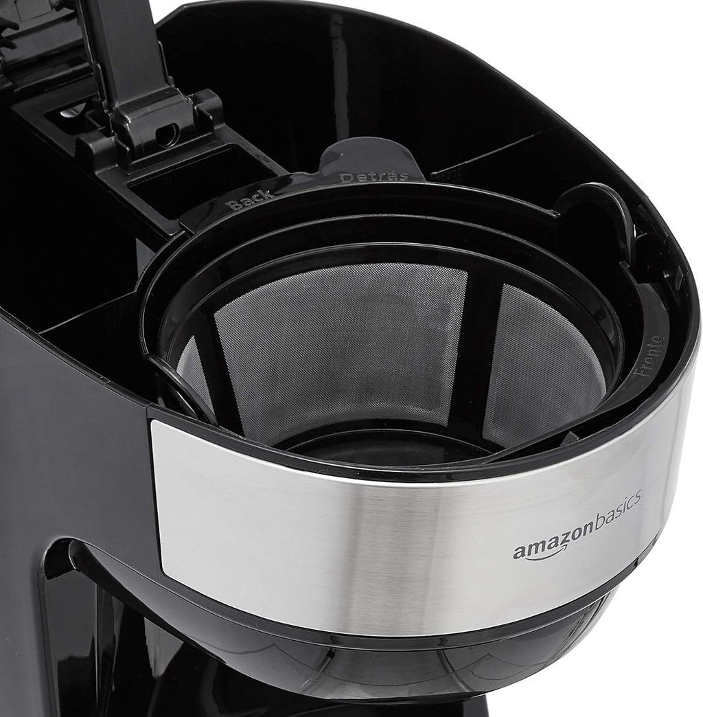 Coffee Makers, 12-Cup Coffee Machines with Reusable Filter, Coffee Pots, Black & Stainless Steel
