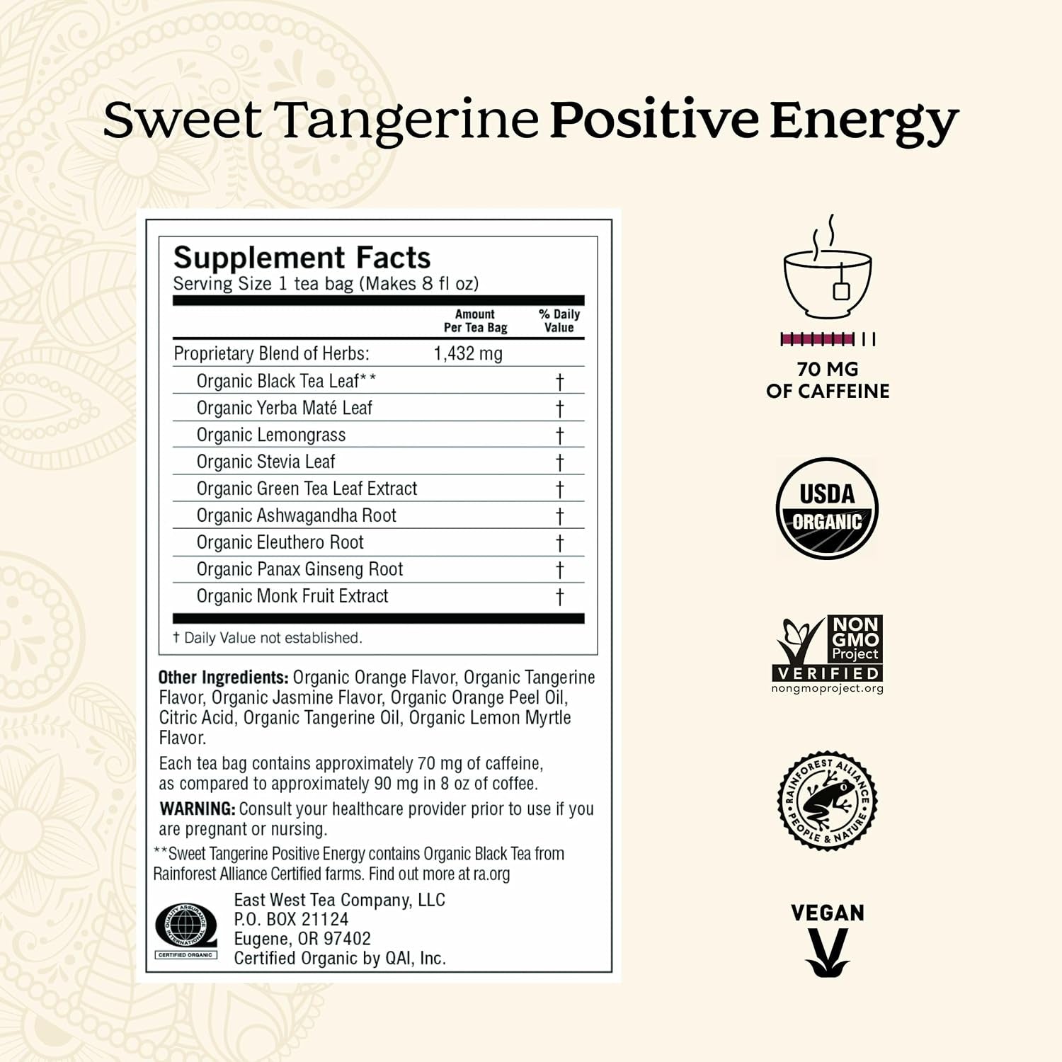& Choice Organics Variety Sampler, 16 Tea Bags (4 Pack) | Tea Sampler Gift Box with  Sweet Tangerine Positive Energy and Choice Organics Earl Grey Assorted Blends