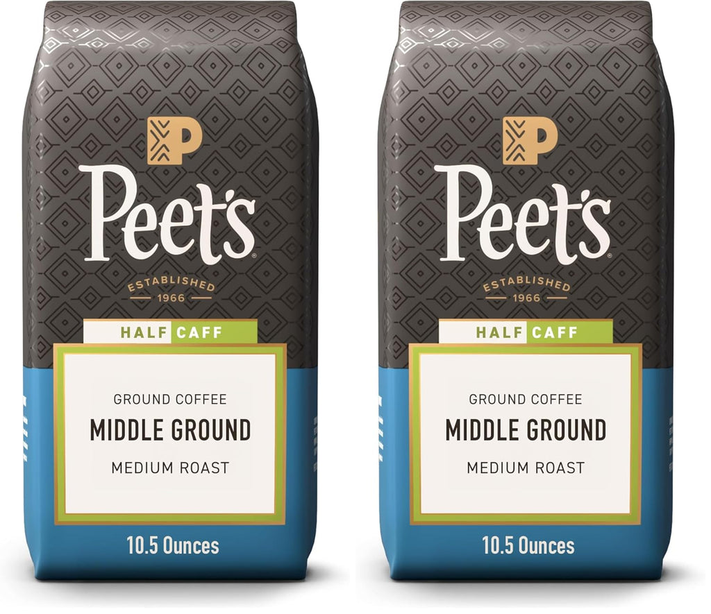 Peet'S Coffee Medium Roast Ground Coffee - Middle Ground, 10.5Oz Bag (Pack of 2)