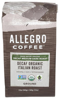 Decaf Organic Italian Roast Ground Coffee, 12 Ounce (Pack of 1)