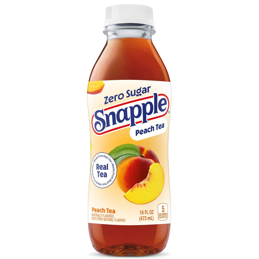 Zero Sugar Peach Tea, 16 Fl Oz Recycled Plastic Bottle