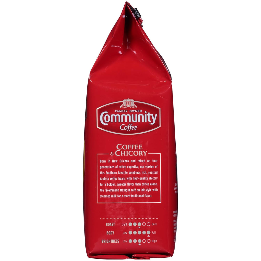 and Chicory, 72 Ounces Ground Coffee, Medium Dark Roast, 12 Ounce Bag (Pack of 6)