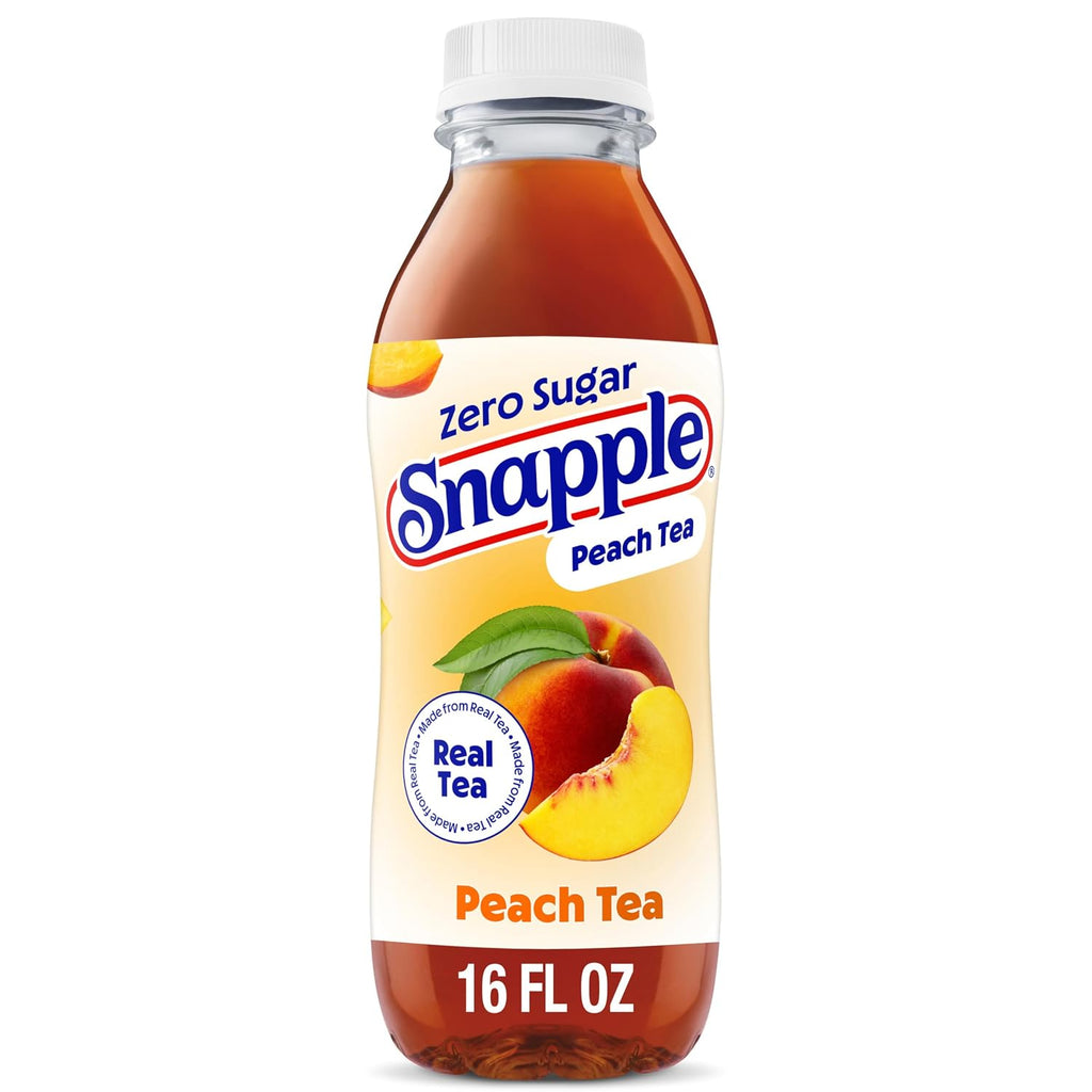 Zero Sugar Peach Tea, 16 Fl Oz Recycled Plastic Bottle