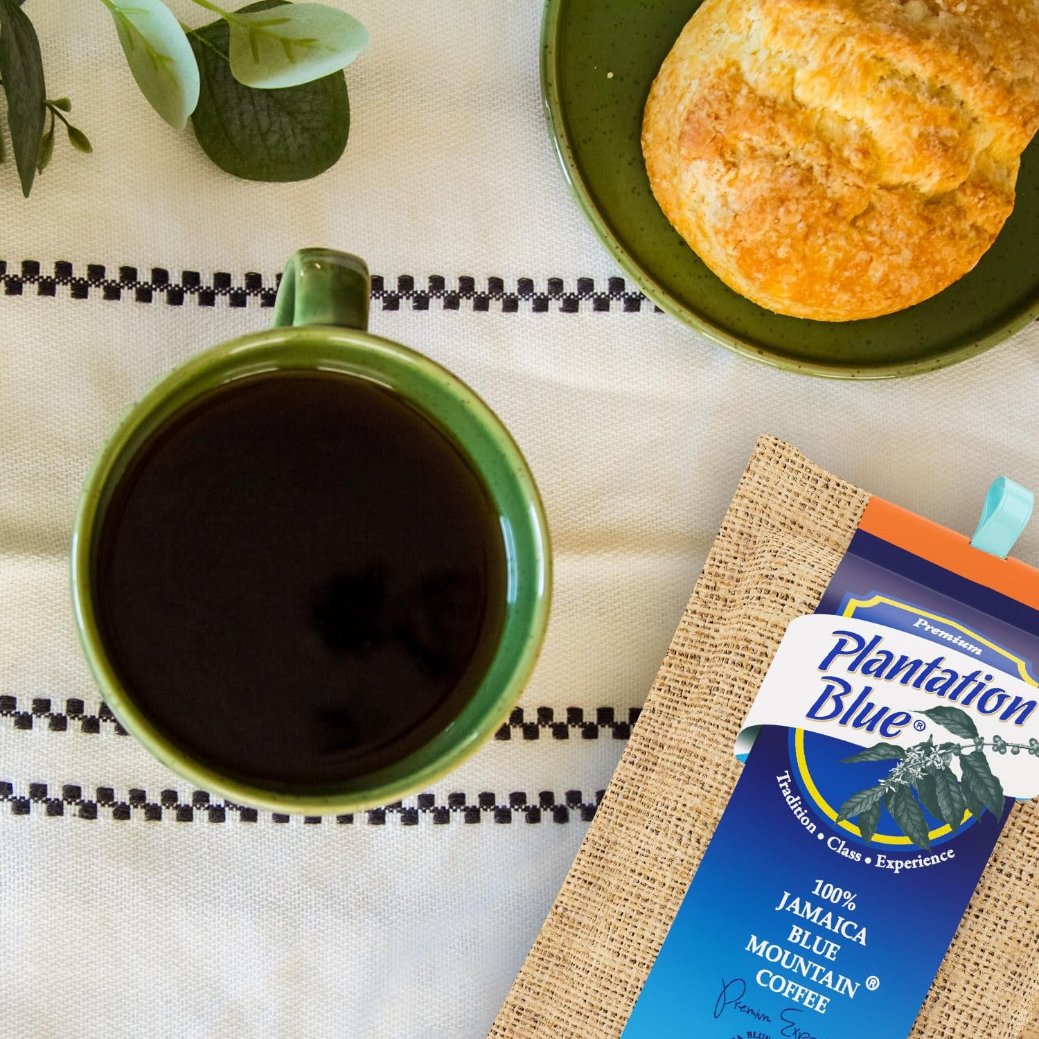 Plantation Blue Jamaica Blue Mountain Coffee Dark Roast Bundle – 12Oz Ground & 8Oz Whole Beans