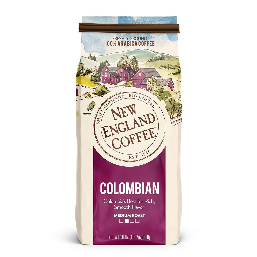Colombian Medium Roast Ground Coffee, 18Oz Bag (Pack of 4)