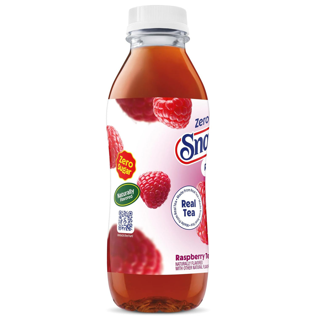 Zero Sugar Raspberry Tea, 16 Fl Oz Recycled Plastic Bottle, Pack of 12
