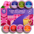Her Wellness Tea Pod Gift Set (16 Count) - 7 Flavors Assorted Variety Pack | Chamomile Lavender, Citrus Mint, Turmeric Ginger, Hibiscus, Milk Thistle, Dreamtime, Passion Fruit, for Women, Non-Gmo