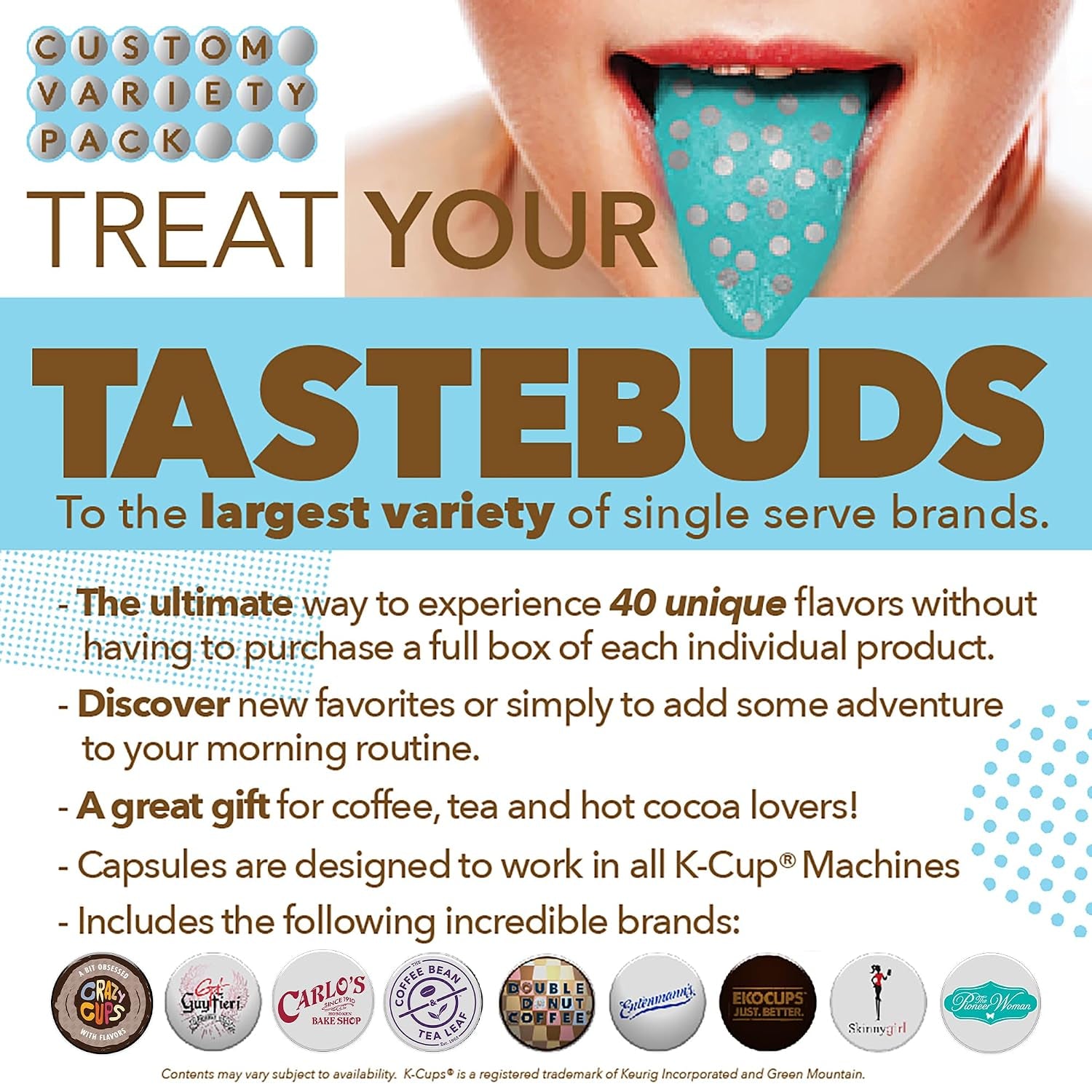Custom Variety Pack Coffee Pods | Dark Roast and Bold Flavors | Single Serve Cups for Keurig K-Cup Machines | Robust Assortment with No Duplicates | 30 Count Coffee Gift for Mothers